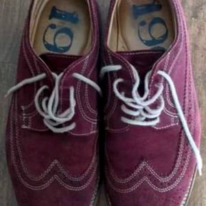 BRAZIL BURGANDY SUEDE OXFORD BRIGGS SIZE 9.5 SHOES